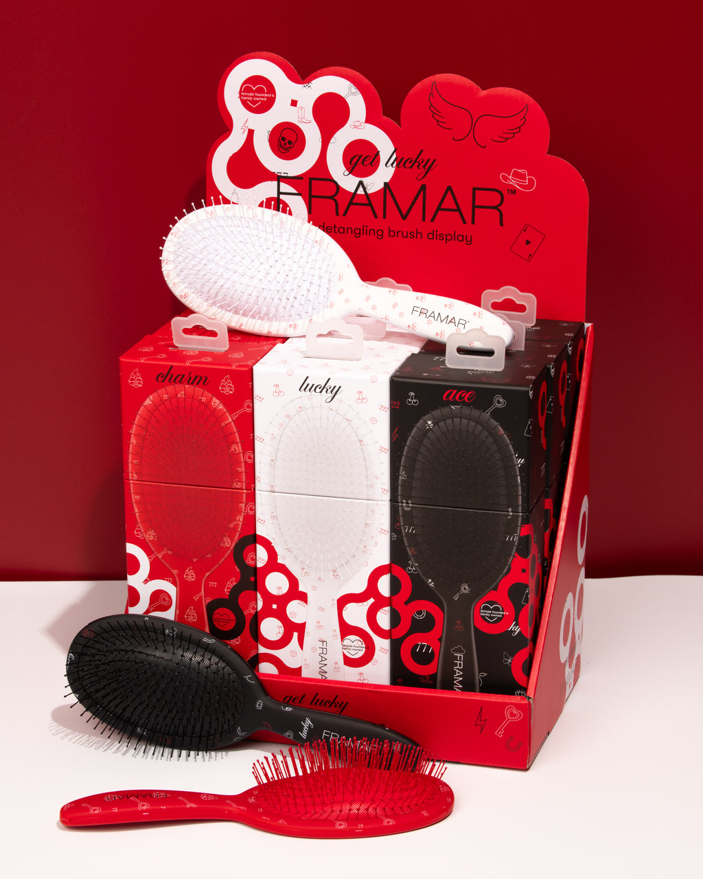 Get Lucky - 9pc Detangle Brush Display
