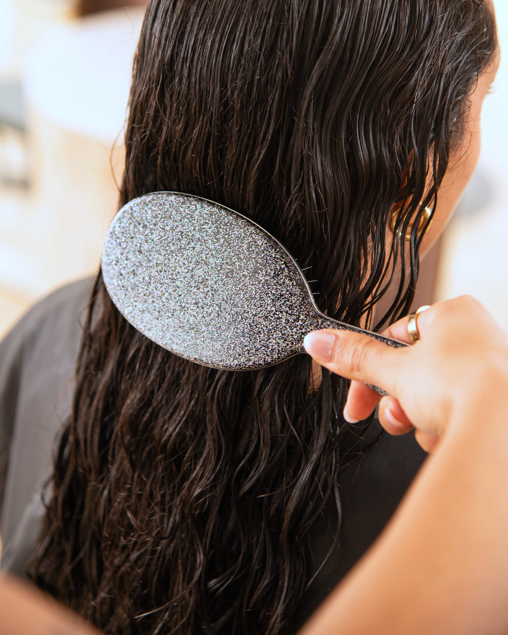 Black Glitter - Detangle Brush