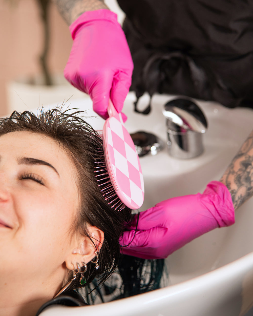 Checked Out Pink - Detangle Brush