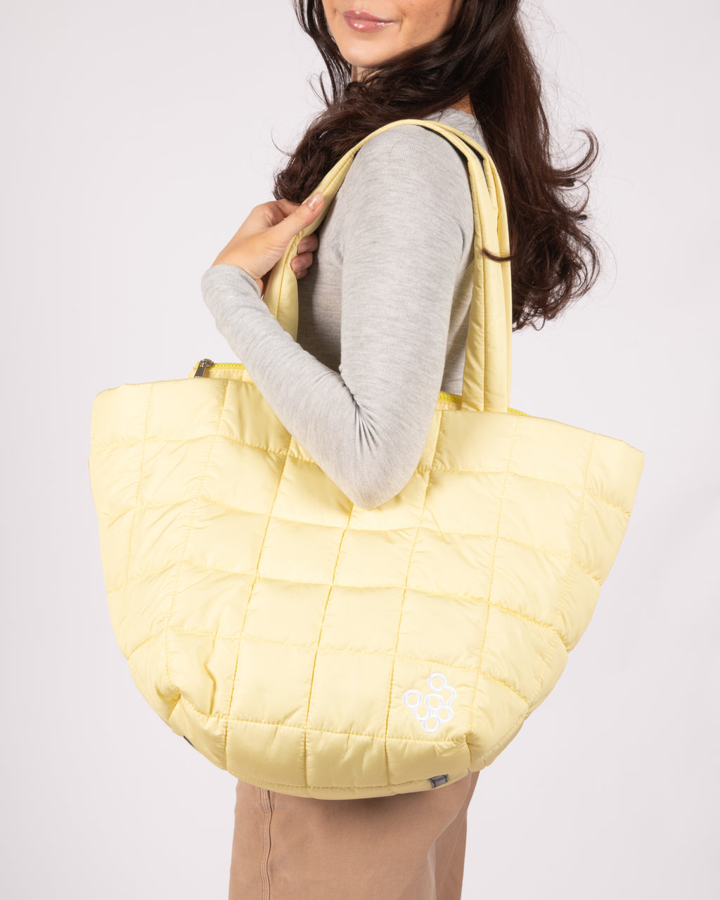 Quilted - Yellow Puffer Tote